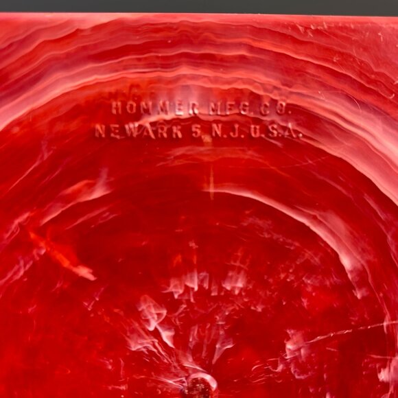 Hommer Mfg Co Hard Plastic Red Kitten Sewing Jewelry Box, Two Kittens on Lid, Co - Picture 8 of 10